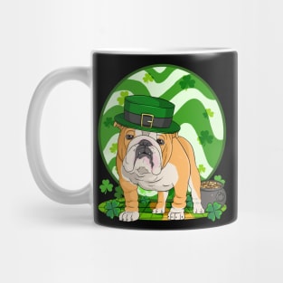 English Bulldog Dog St Patricks Day Irish Leprechaun Mug